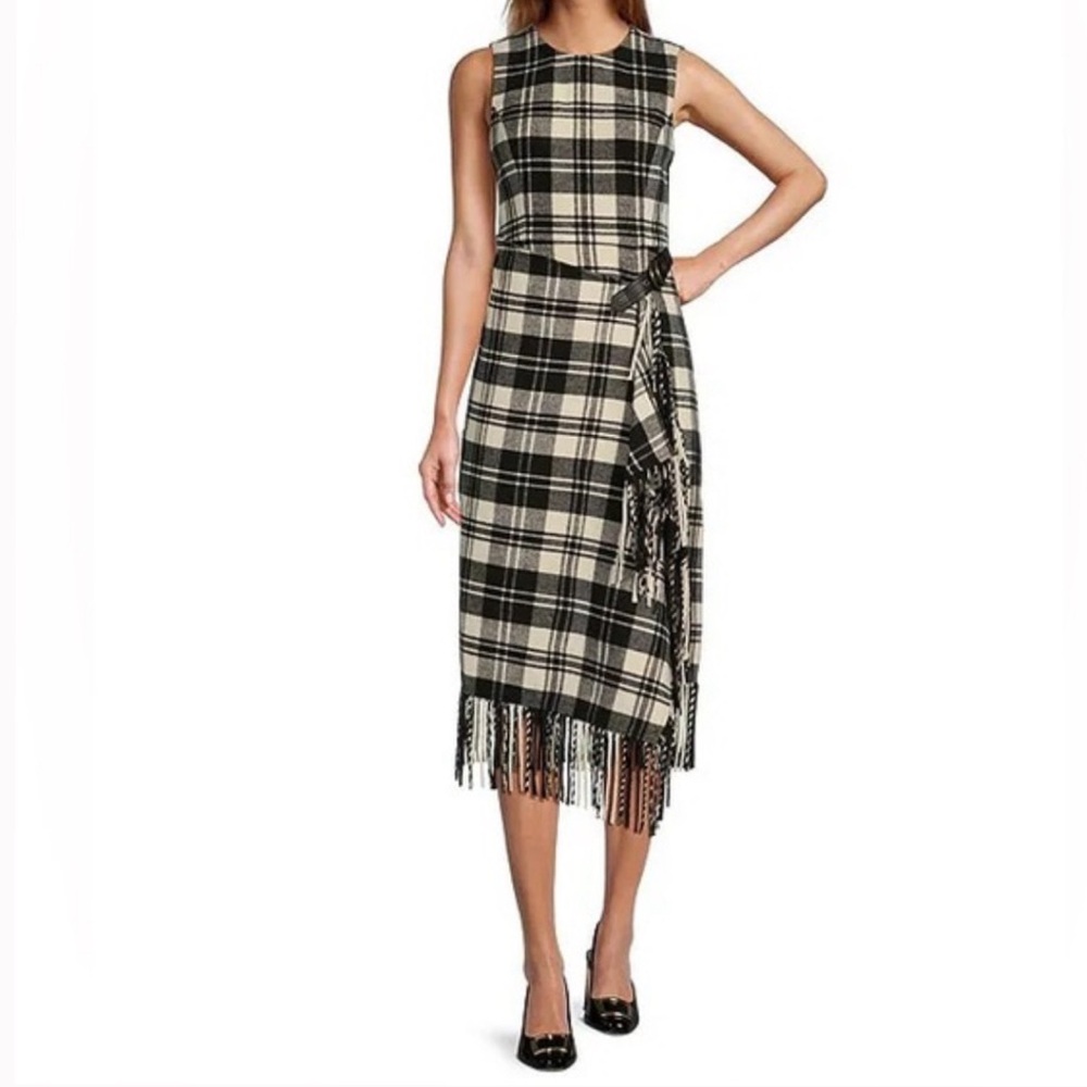 Antonio Melani Black and White Plaid Dress